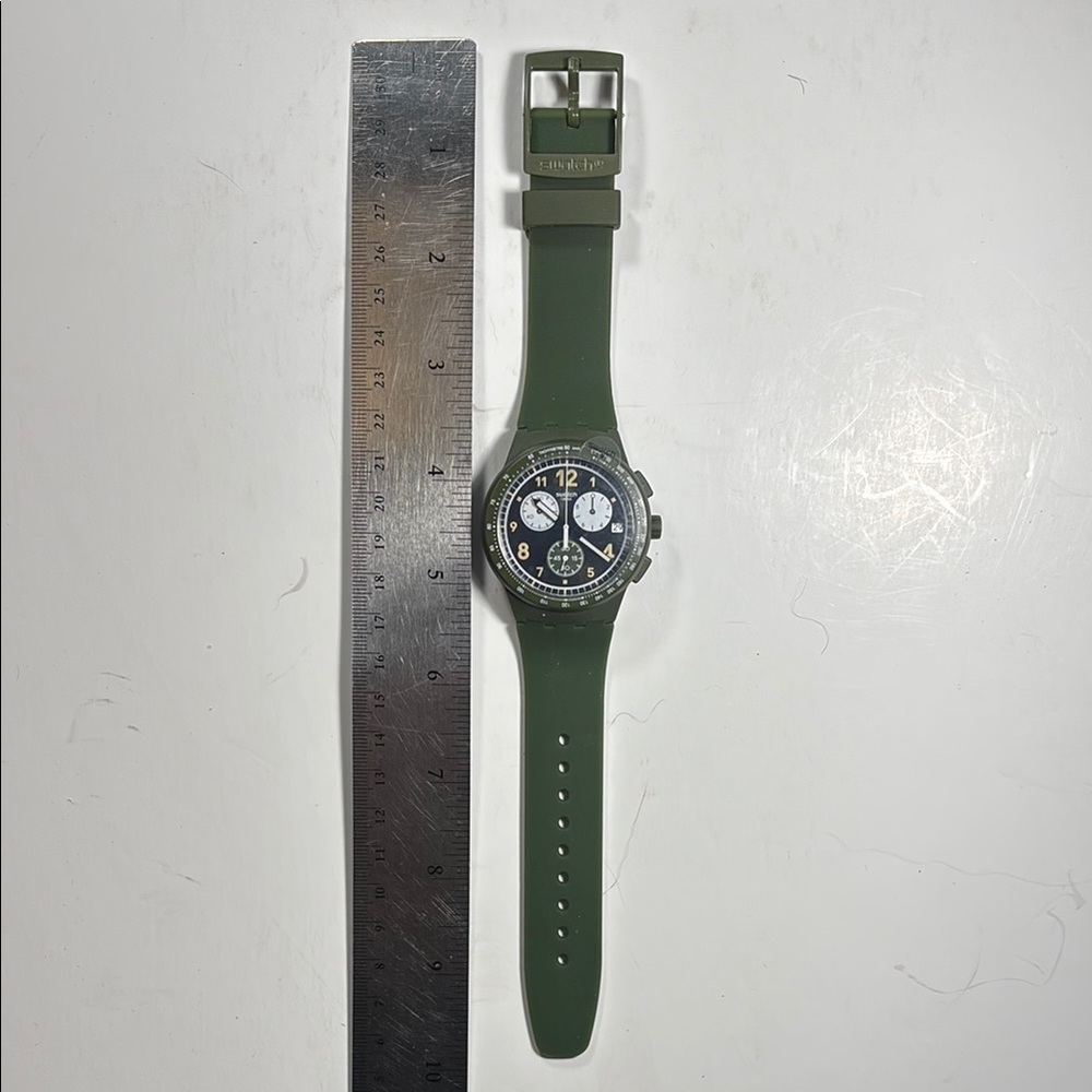 Swatch Nothing Basic about Green Chronograph